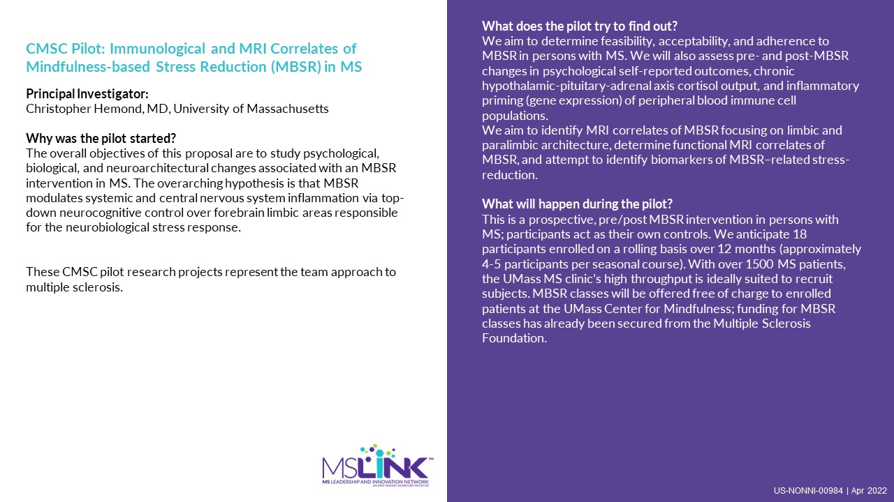 2. Immunological and MRI Correlates ...