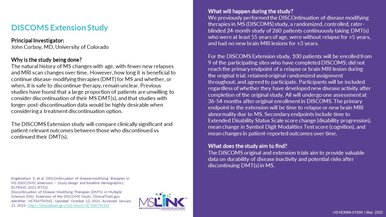 DISCOMS Extension Study Description