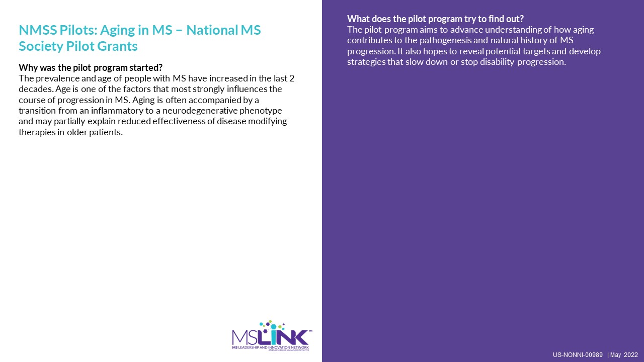 NMSS Pilot Study Descriptions