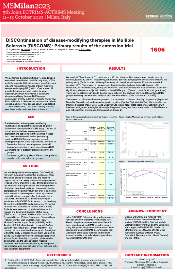 Poster presented at ECTRIMS 2023